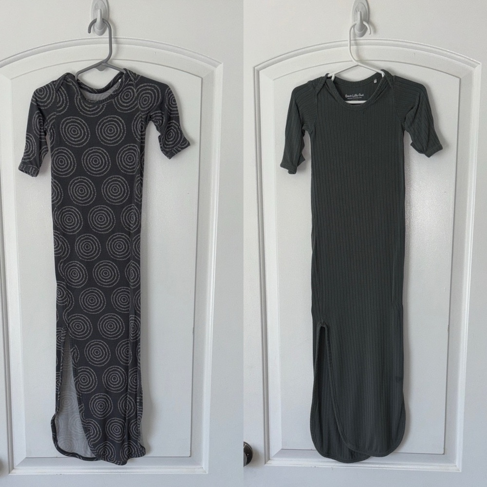 Brave Little Ones bamboo knotted gown 0-3 months bundle